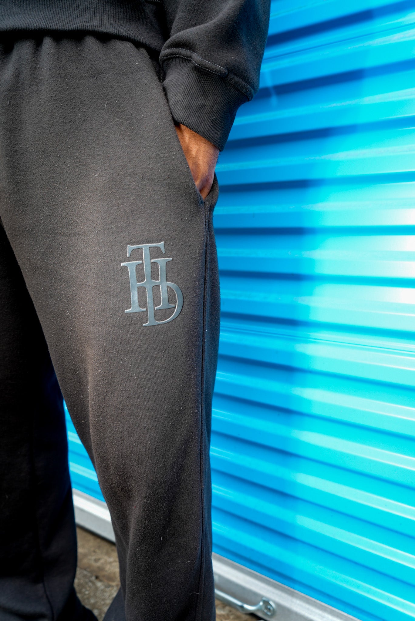 Monogram Sweat Pants Charcoal